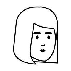 beautiful woman head avatar character
