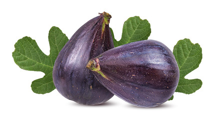 Fresh figs isolated on white background.