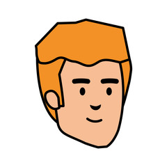young man head avatar character