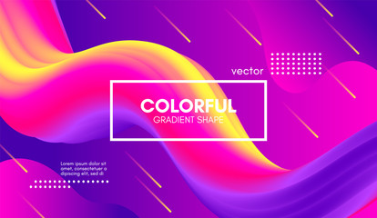 Modern 3d Background. Colorful Wave Abstract Fluid Shape.