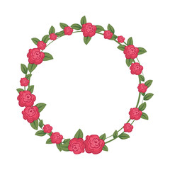 cute flower with leafs crown