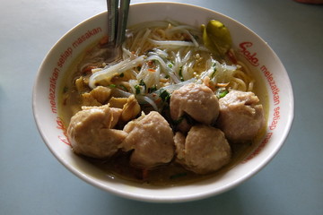 bakso is food the ways at Indonesia. November, Borneo,