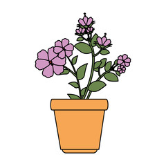 flowers houseplant in pot icon