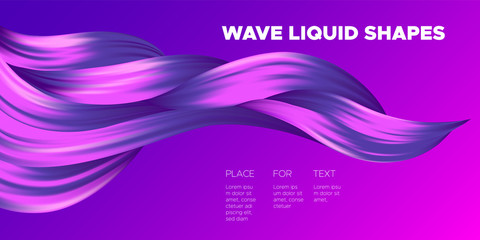 Abstraction with Wave Liquid Shapes.