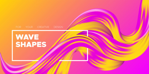 Colorful Wavy Liquid Shapes.