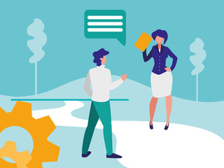 Corporate businesspeople design