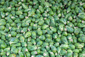 An Abundance of Sprouts on a Market Stall