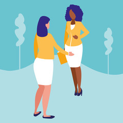 Corporate businesswomen design