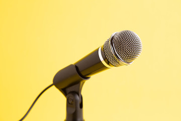 microphone in colorful background