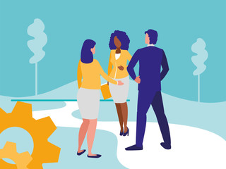 Obraz premium Corporate businesspeople design