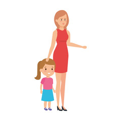mother with daughter characters