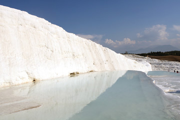 Pamukkale natural touristic place in Turkey