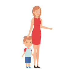 mother with son characters