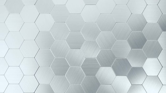 Surface consisting of hexagonal metal plates.
