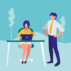 Corporate businesspeople design