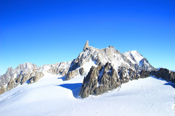 Dente del Gigante, Alpine peak in Mt. Blanc massif