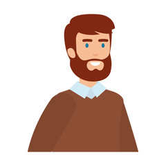 young man with beard avatar character