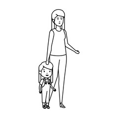 mother with daughter characters