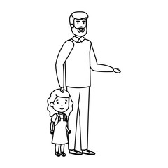 father with daughter characters