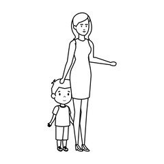 mother with son characters