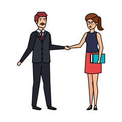 young couple avatars characters