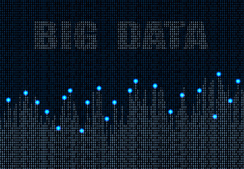 Abstract big data graph, infographic design. Digital field. illustration