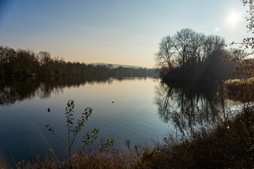 Paysage sur le fleuve de la Moselle