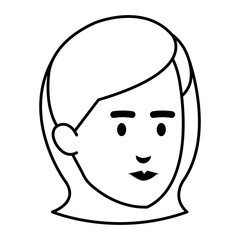 beautiful woman head avatar character