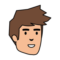 young man head avatar character