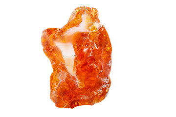 Macro mineral stone Opal on white background