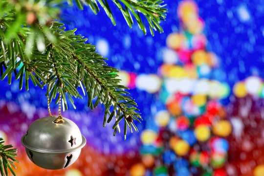 Christmas Decoration with Christmas Bell on the Christmas Tree