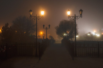 fog at city