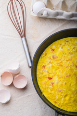 quick omelet in a pan