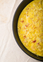 quick omelet in a pan