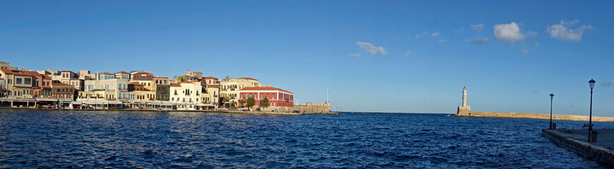 Fototapeta na wymiar Venetian harbor of Chania, Greece