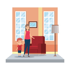 mother with son characters