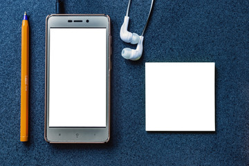 Smartphone, blank screen, mockup