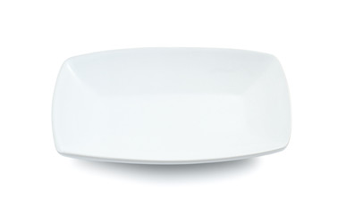 white plate isolated on white background.