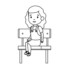 beautiful little schoolgirl in schoolchair