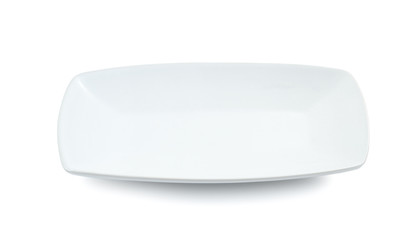 white plate isolated on white background.