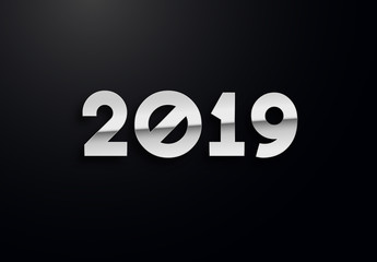 Holiday letters with silver effects. High quality vector illustration