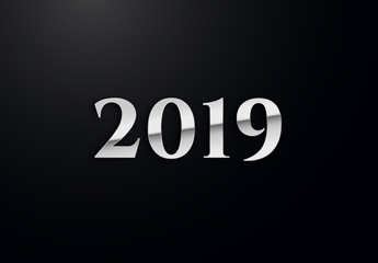 Holiday letters with silver effects. High quality vector illustration