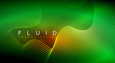 Digital flowing wave particles abstract background