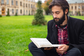 Student, young man in the university