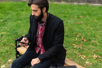 Student, young man in the university