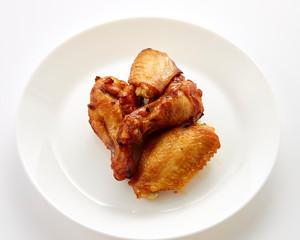 Pizza and fried chickens And spaghetti