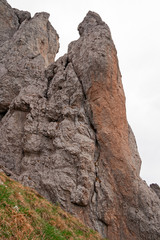 Panoramic view of the Southern Mount Grigna with its dolomite towers and limestone rock formations