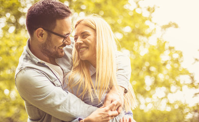 Love in their eyes shines.