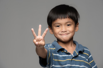 portrait of a happy asia boy