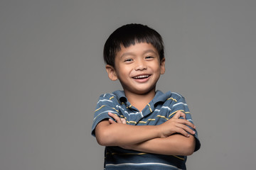 portrait of a happy asia boy